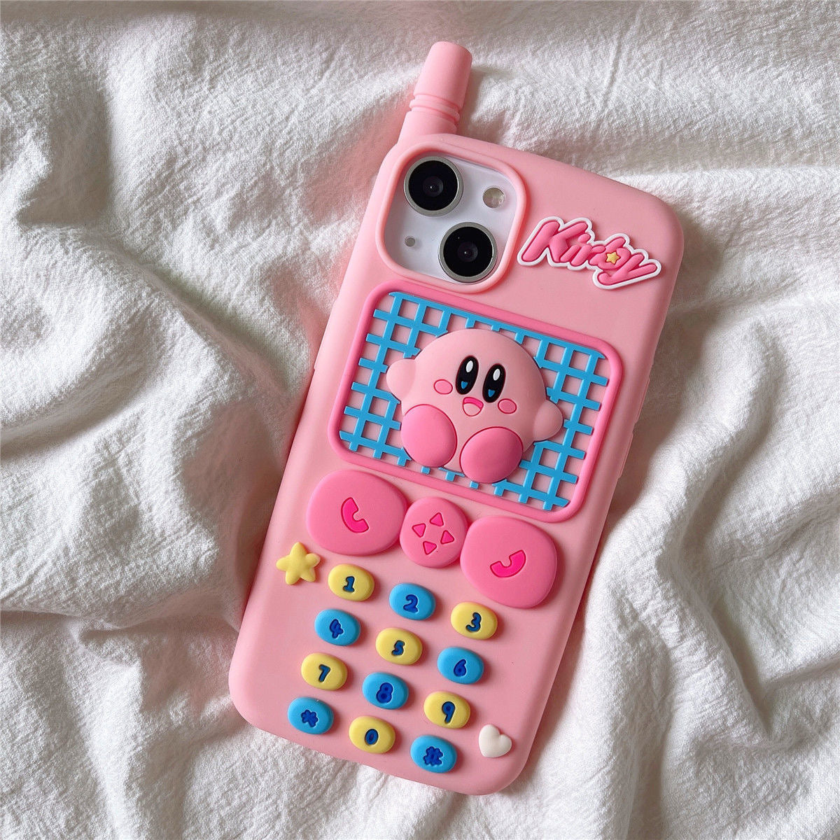 Kirby pink dial phone design Case