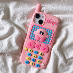 Kirby pink dial phone design Case