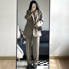 Korean version loose and slim two-piece High end suit