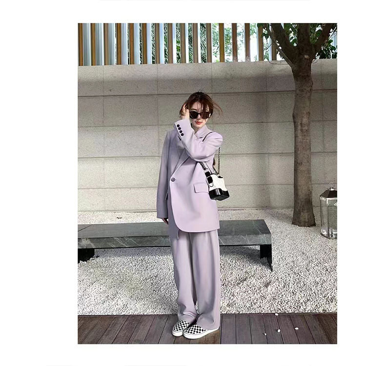 Korean version loose and slim two-piece High end suit