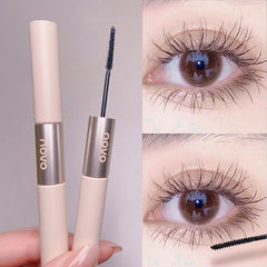 NOVO mascara is waterproof and sweat-proof, slim and curling, has a very fine brush head, sets the base, is long-lasting, does not smudge, does not fade, and is dense in color.