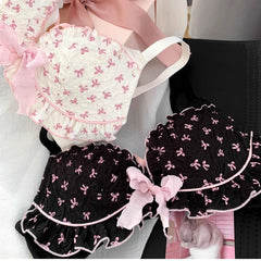 Japanese Sweet Girl Underwear Breasts Gathering to Make Bigger No Wires Anti-Sagging Cute Lolita Bra Set