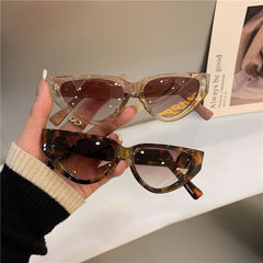 Cat Eye Slim Frame High-End Street Photography Sunglasses for Women