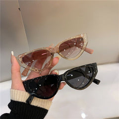 Cat Eye Slim Frame High-End Street Photography Sunglasses for Women