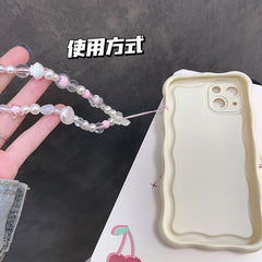 Gentle girly pink fishtail chain diy handmade charms pendant universal for all mobile phone cases ins wrist strap