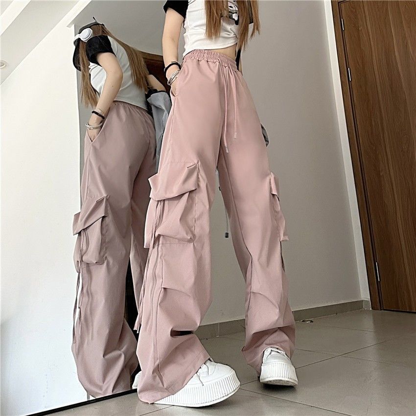 Maillard straight wide-leg Parachute cargo pants