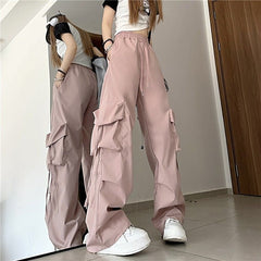 Maillard straight wide-leg Parachute cargo pants