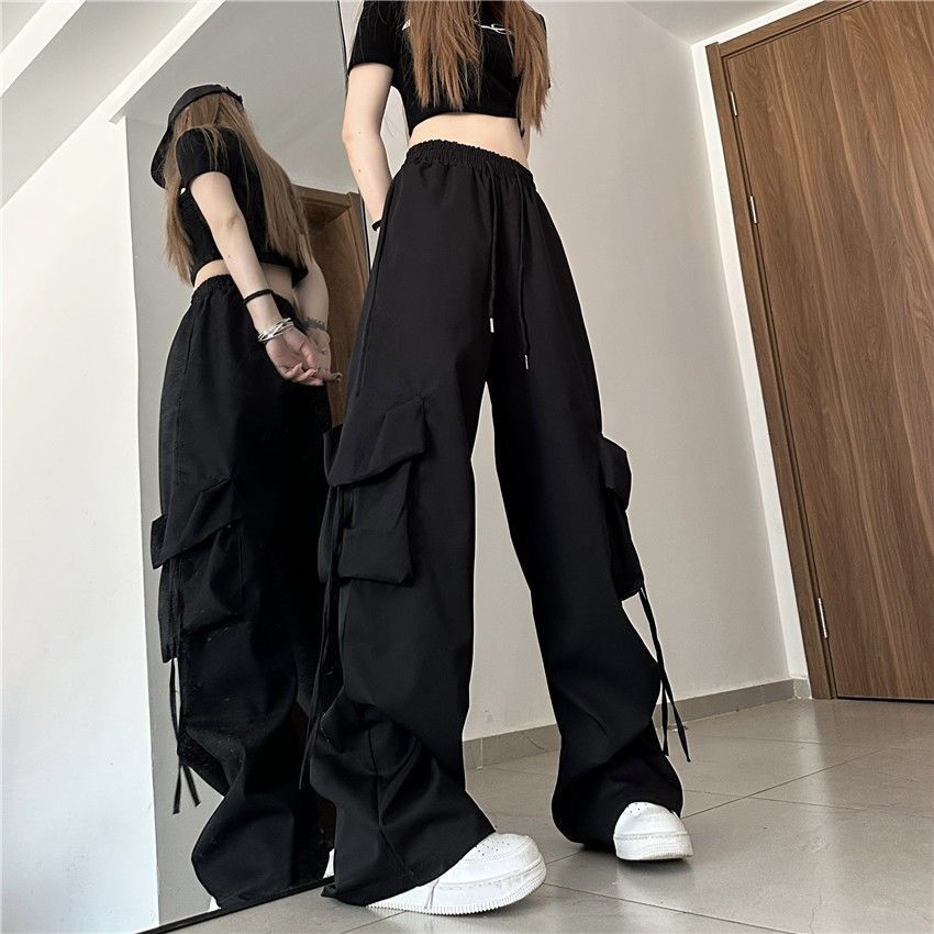 Maillard straight wide-leg Parachute cargo pants