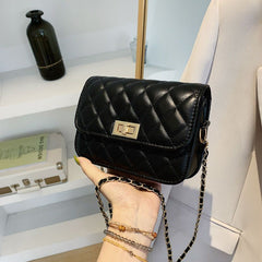 Rhombus chain new trendy versatile crossbody chic mini Korean style small mini bag