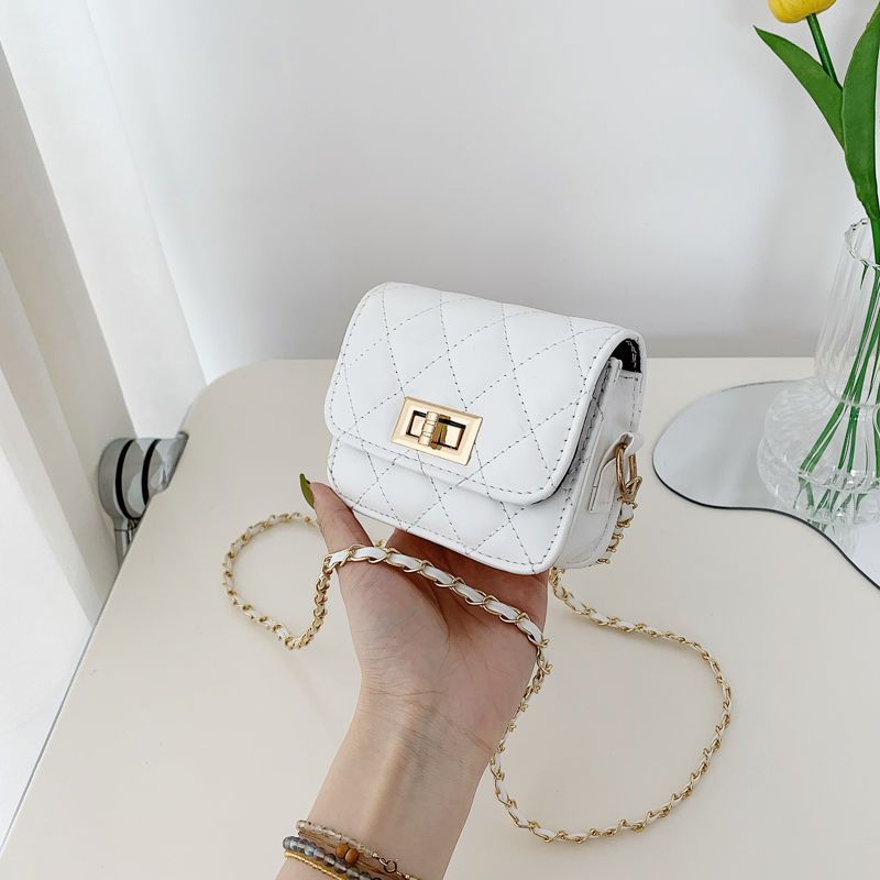 Rhombus chain new trendy versatile crossbody chic mini Korean style small mini bag