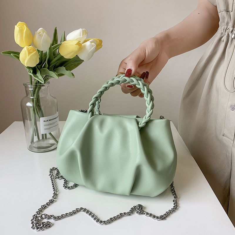 Cloud chain shoulder crossbody bag pleated bag versatile texture handbag