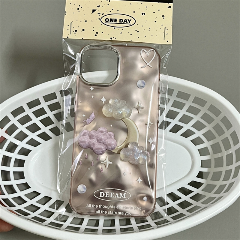 3D cloud glitter Dreamy protective silicone iPhone Case