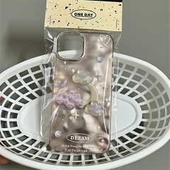 3D cloud glitter Dreamy protective silicone iPhone Case