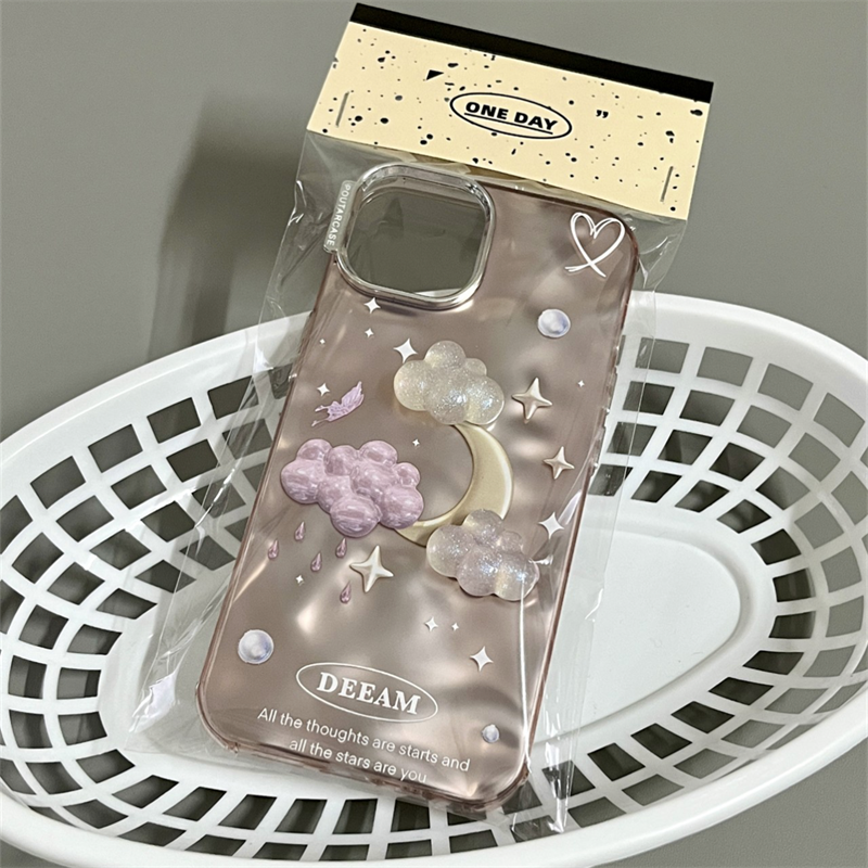 3D cloud glitter Dreamy protective silicone iPhone Case