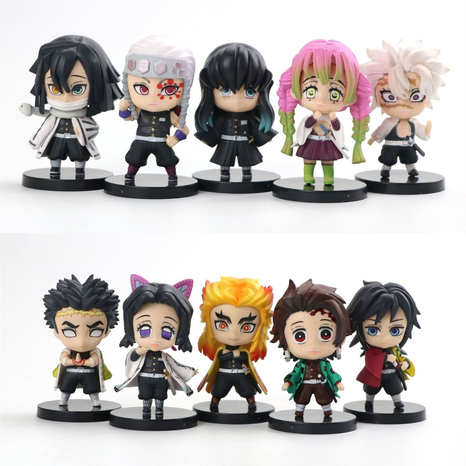 Demon Slayer: Kimetsu no Yaiba Figures, Tanjiro, Rengoku Kyojuro, Shinobu Kocho, Hashira Models, Anime Merchandise, Display Statues, Gift Toys