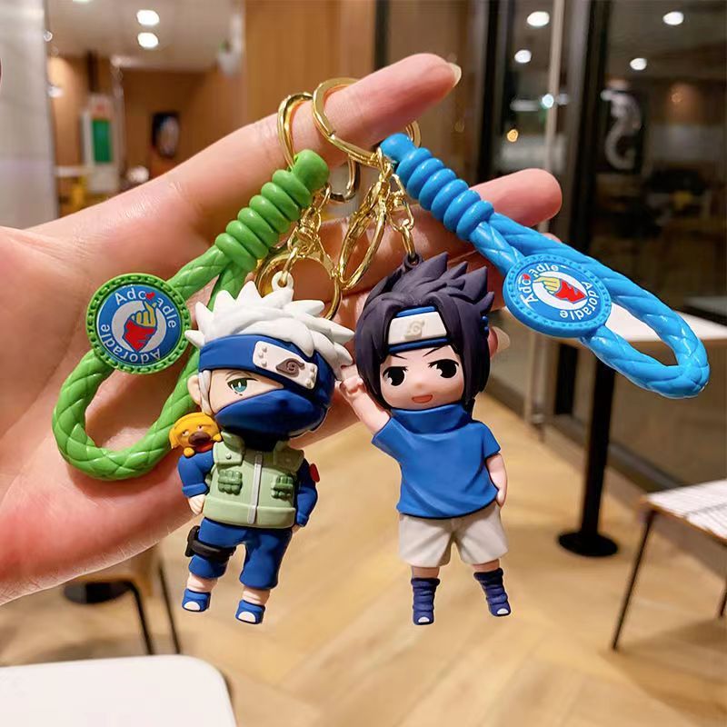 Cute Naruto Keychain Pendant, Q-Version Keychain for Backpack, Featuring Naruto and Kakashi, Backpack Charm, Gifts