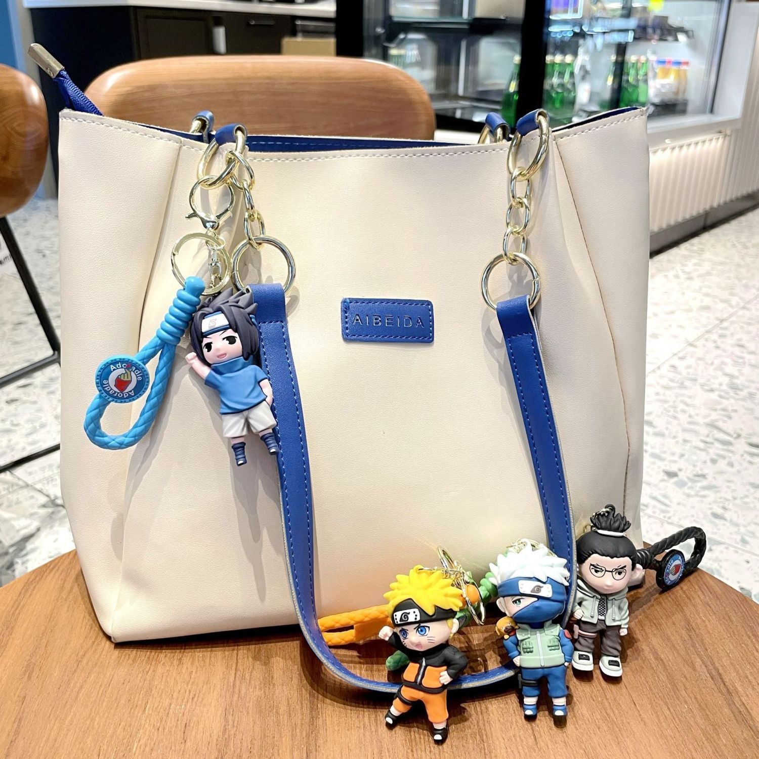 Cute Naruto Keychain Pendant, Q-Version Keychain for Backpack, Featuring Naruto and Kakashi, Backpack Charm, Gifts