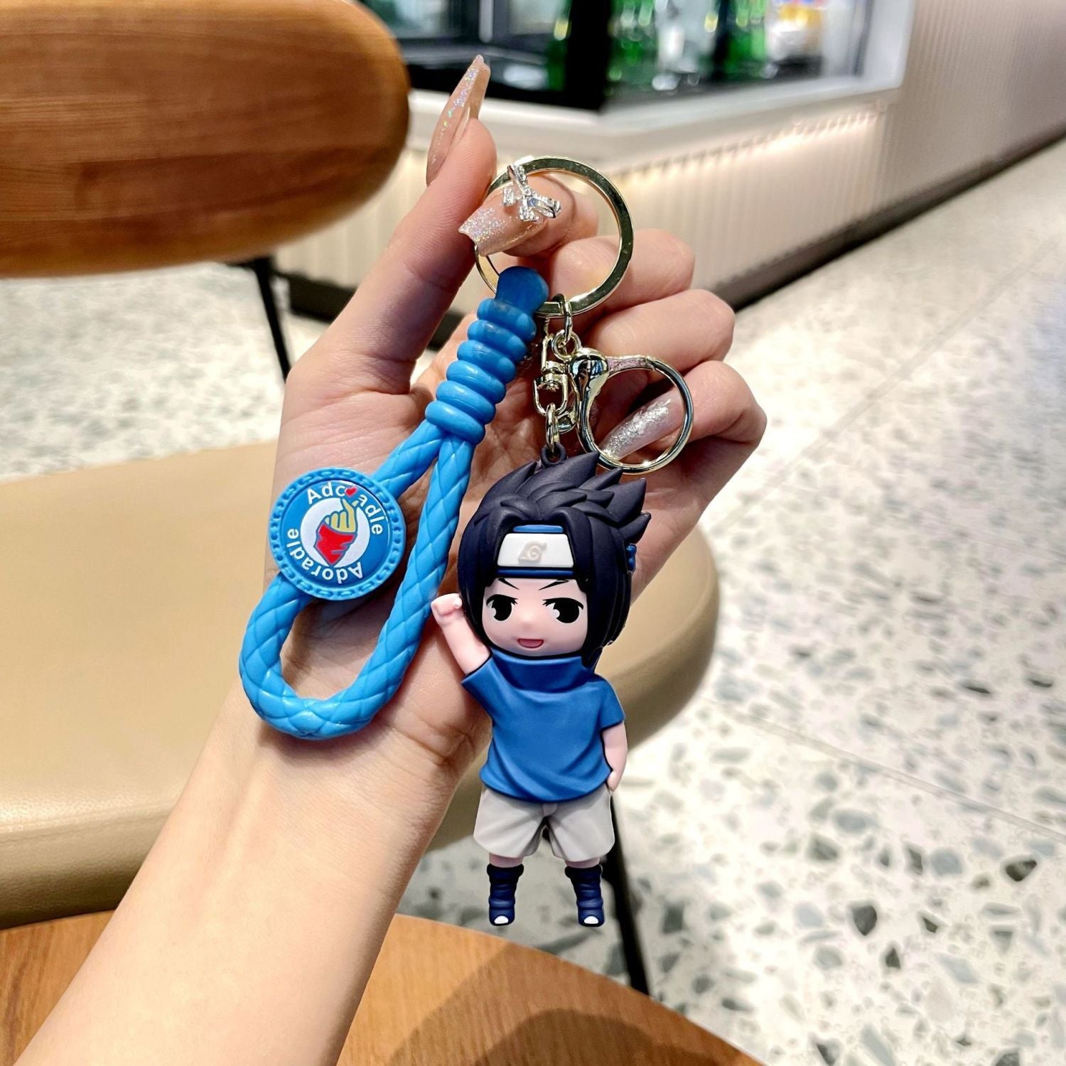 Cute Naruto Keychain Pendant, Q-Version Keychain for Backpack, Featuring Naruto and Kakashi, Backpack Charm, Gifts