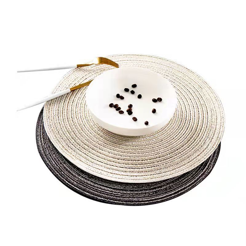 Woven placemats and coasters, heat insulation mats, ins-style Nordic kettle mats, household anti-scalding dish and bowl pads, Western dining table mats.