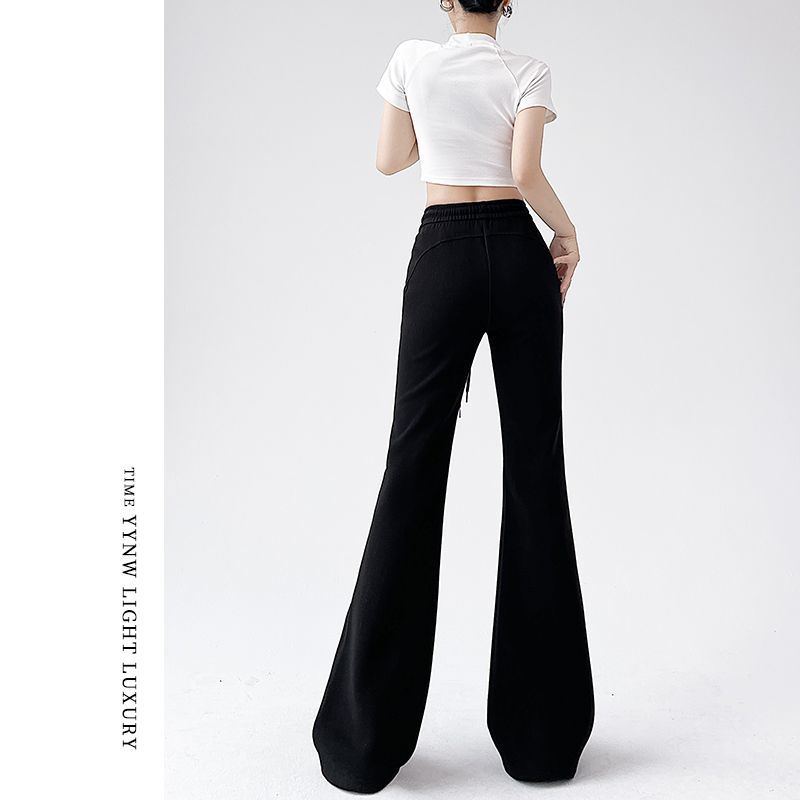 Flared high-waisted slimming bootcut pants, versatile American-style casual pants