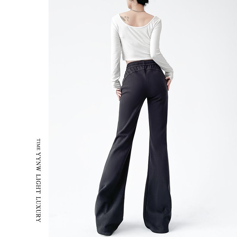 Flared high-waisted slimming bootcut pants, versatile American-style casual pants