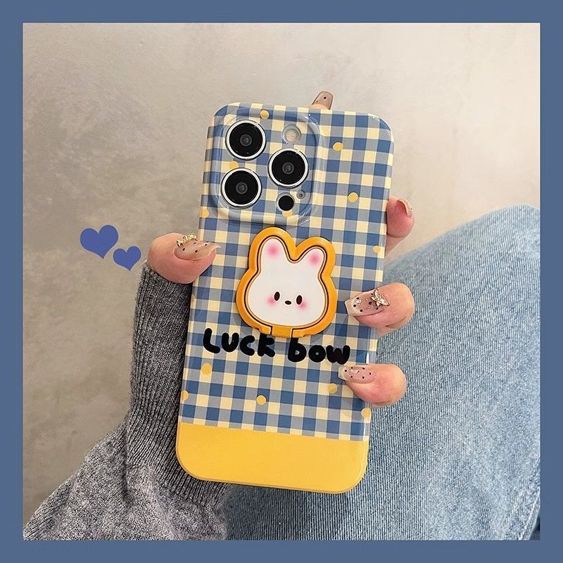 Shockproof Soft Cover with Cute Kitty Stand iPhone Case