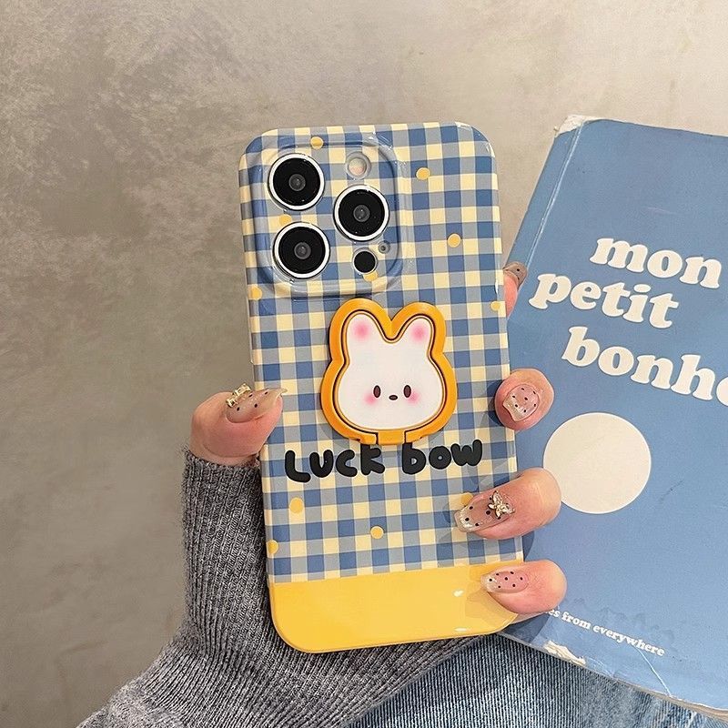 Shockproof Soft Cover with Cute Kitty Stand iPhone Case