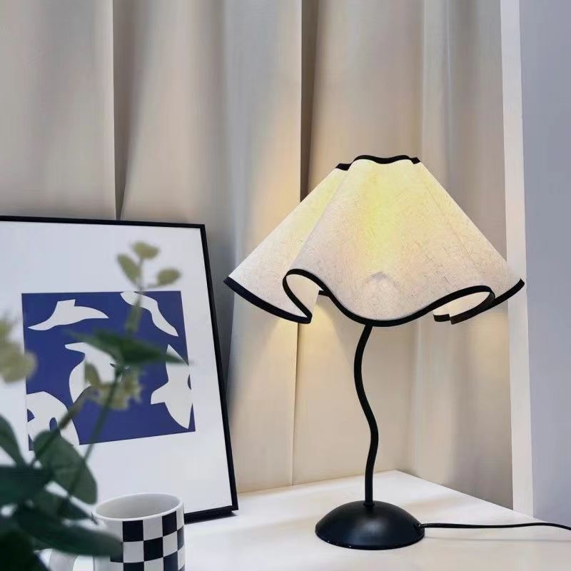 Petal Umbrella Table Lamp – Elegant Minimalist Aesthetic Night Light for Bedroom and Study