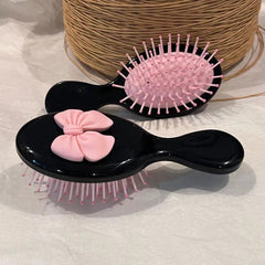 Cute Cartoon Mini Air Cushion Hair Brush – Portable Bow Massage Comb for Students, Soft Girl Style