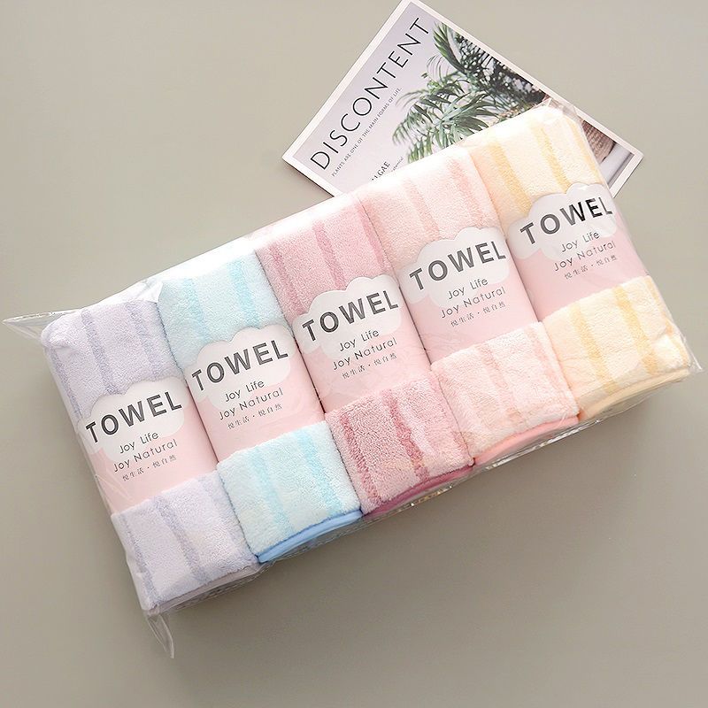 Luxury Coral Fleece Face Towel - Quick-Drying, Soft, and Lint-Free Striped Design