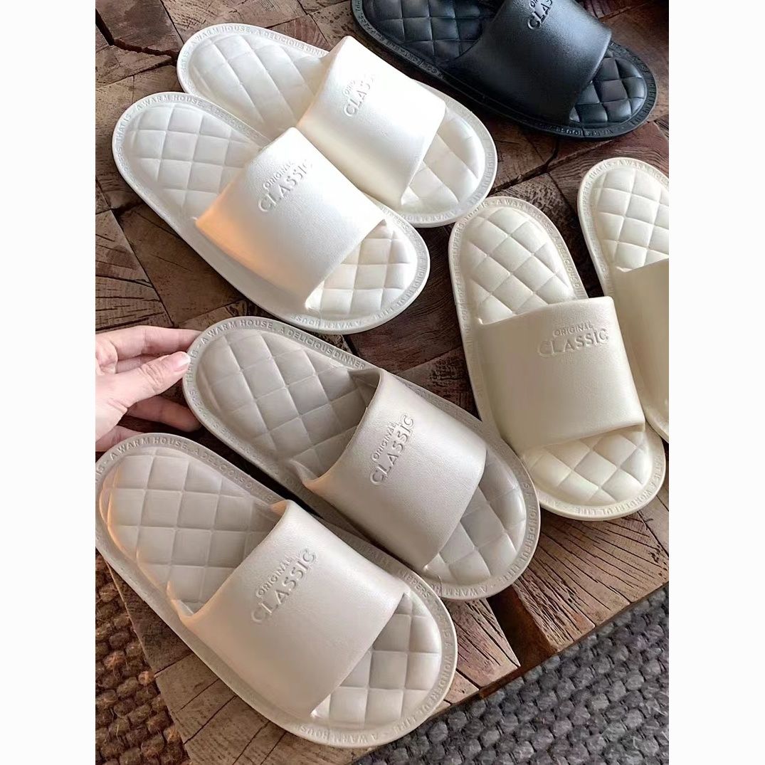 Minimalist EVA Quilted Slippers - Summer Anti-Slip Soft Sole Slides for Men & Women.