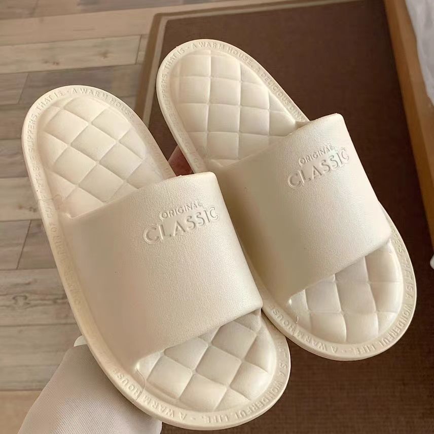 Minimalist EVA Quilted Slippers - Summer Anti-Slip Soft Sole Slides for Men & Women.