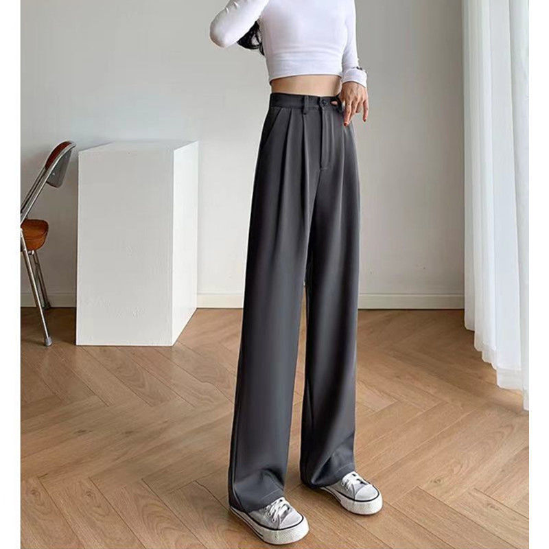 Black High-Waist Wide-Leg Formal Pants