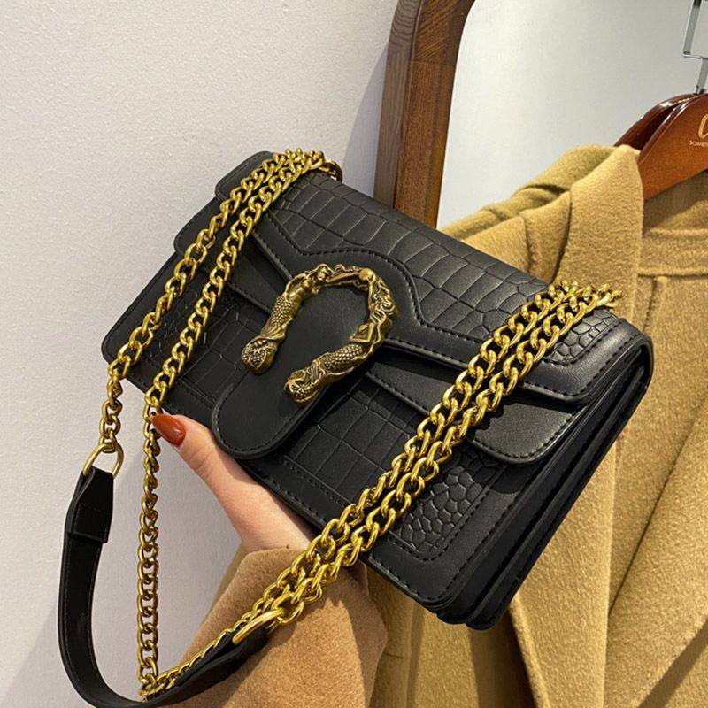 Vintage texture women's bag one-shoulder crossbody bag women's versatile ins square bag