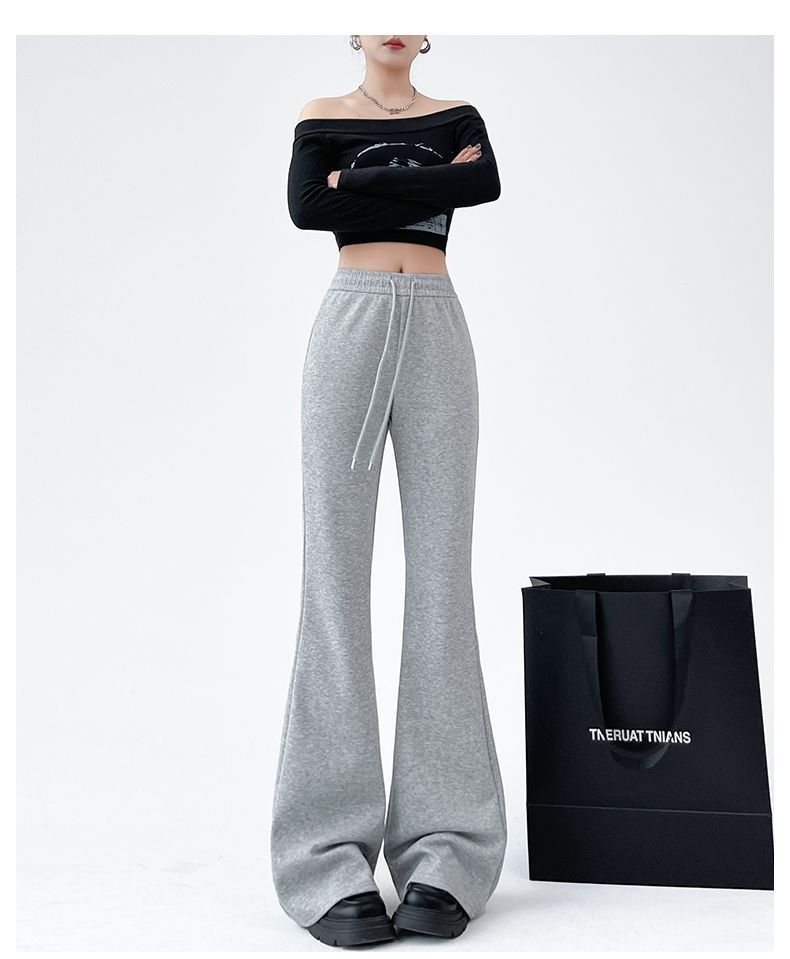 Flared high-waisted slimming bootcut pants, versatile American-style casual pants