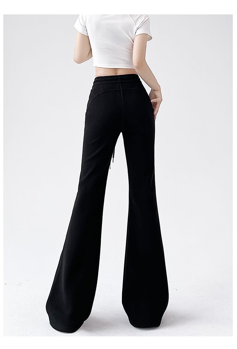 Flared high-waisted slimming bootcut pants, versatile American-style casual pants