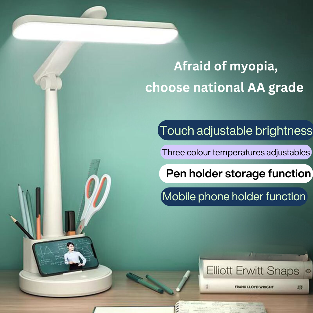 Eye-Caring LED Desk Lamp - Rechargeable Study Light for Kids and Students