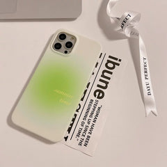 Summer matcha green smudge Korean iPhone cAse