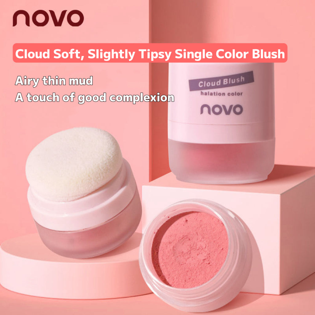 NOVO Monochrome Blush Matte Natural High Light Portable Fine Powder Blush