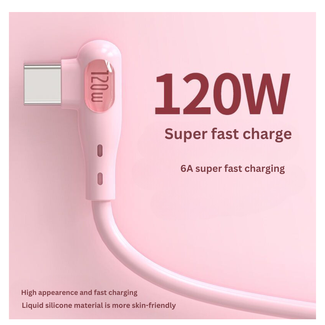 High-Speed Charging Cable for Huawei, Xiaomi, and OPPO | 120W Super Fast Charging, 6A Capacity