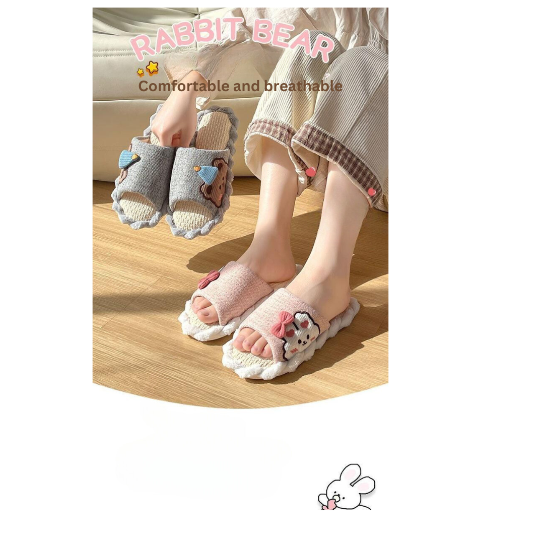 Indoor Anti-Slip Cartoon Slippers for everyone – Comfortable & Cozy Floor Slippers for All Seasons.