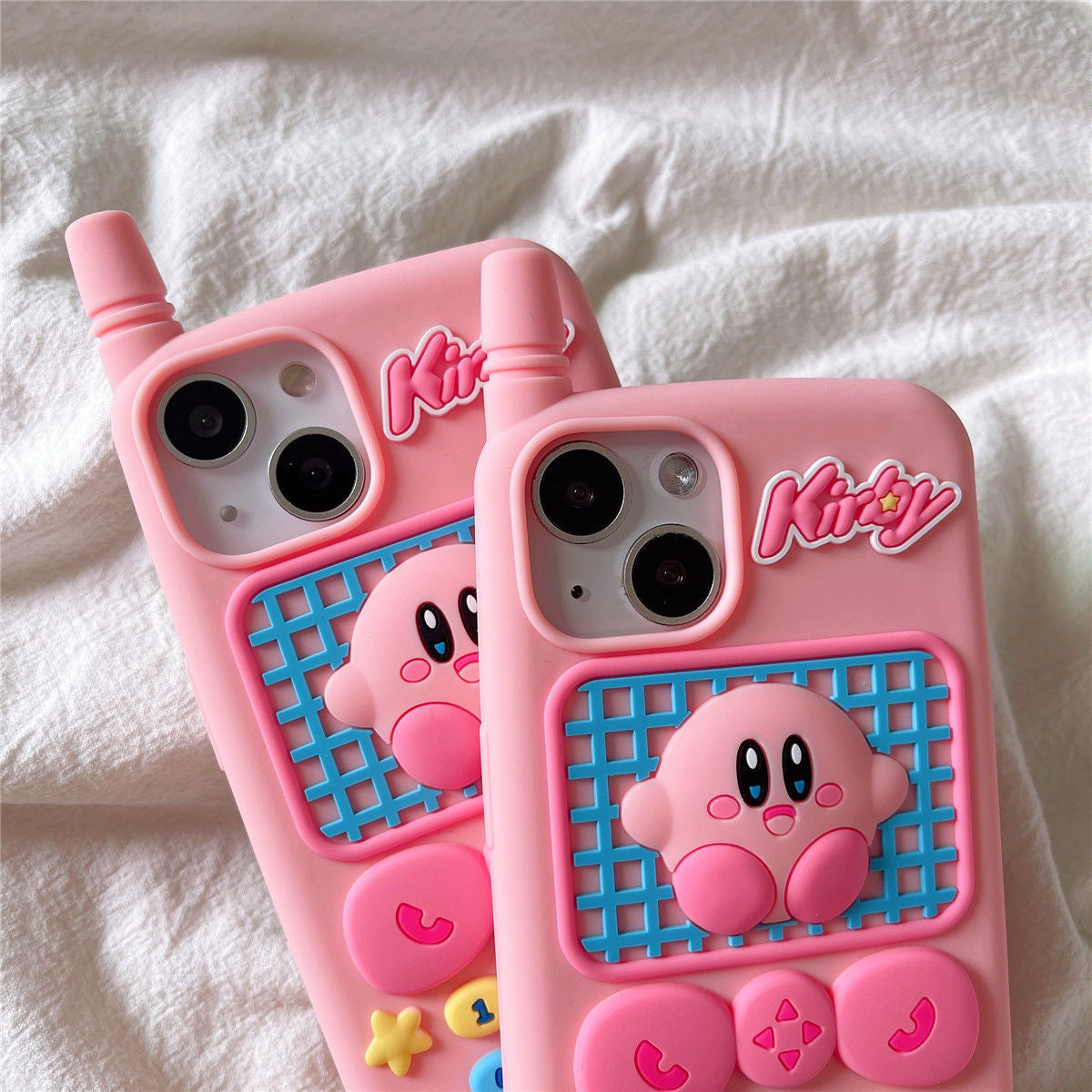 Kirby pink dial phone design Case