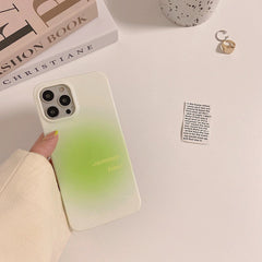 Summer matcha green smudge Korean iPhone cAse