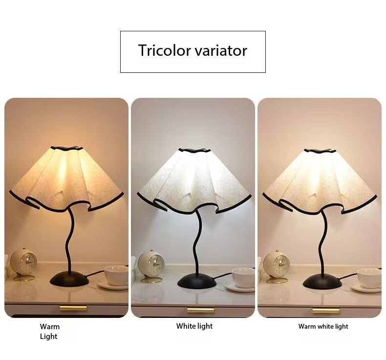 Petal Umbrella Table Lamp – Elegant Minimalist Aesthetic Night Light for Bedroom and Study