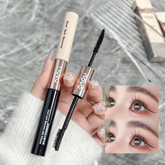 NOVO Dual-ended Mascara – Waterproof, Volumizing, Lengthening, Curling, Smudge-proof, Natural Hold, Lash Primer, 2-in-1