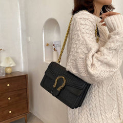 Vintage texture women's bag one-shoulder crossbody bag women's versatile ins square bag