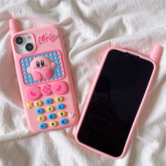 Kirby pink dial phone design Case