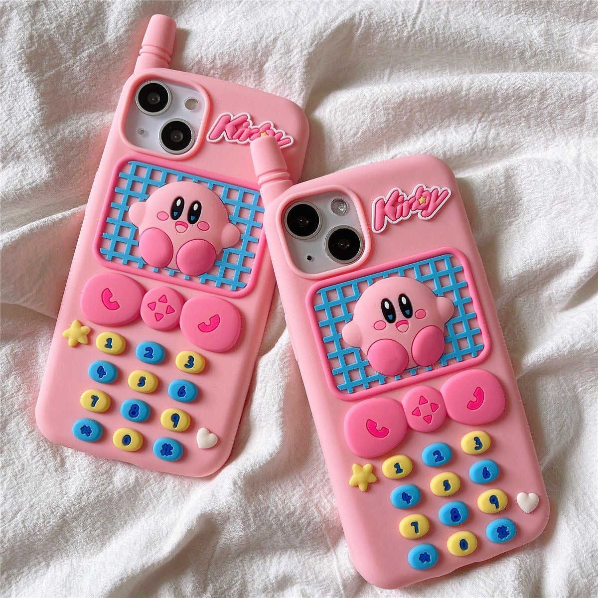 Kirby pink dial phone design Case