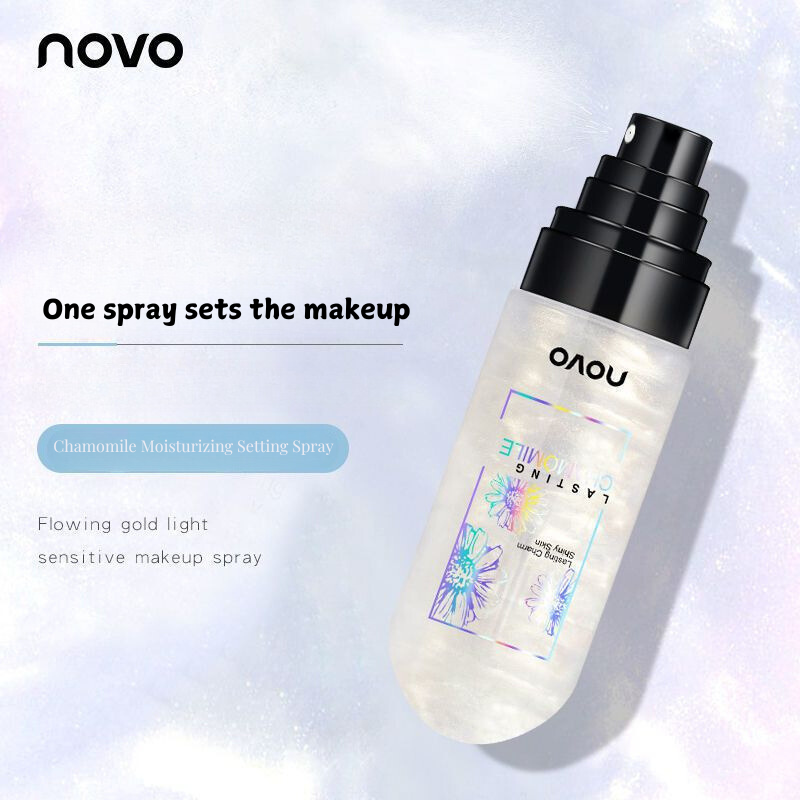 NOVO Setting Spray and Loose Powder Oil Control, Long-lasting, Smudge-proof, Waterproof, Hydrating, Compact Powder for Students