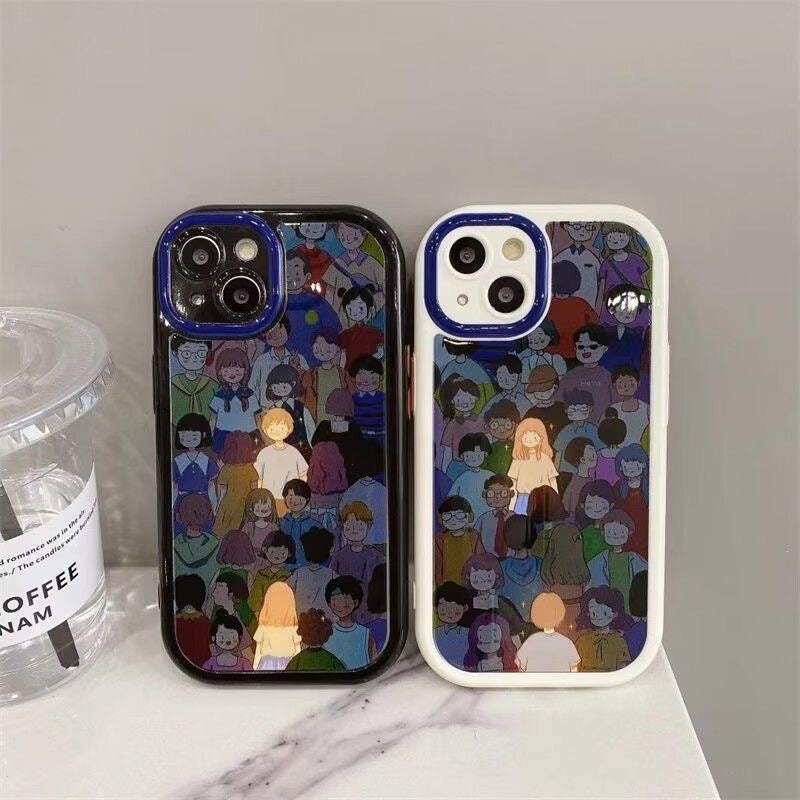 Sparkling boys and girls soft couple iPhone Case